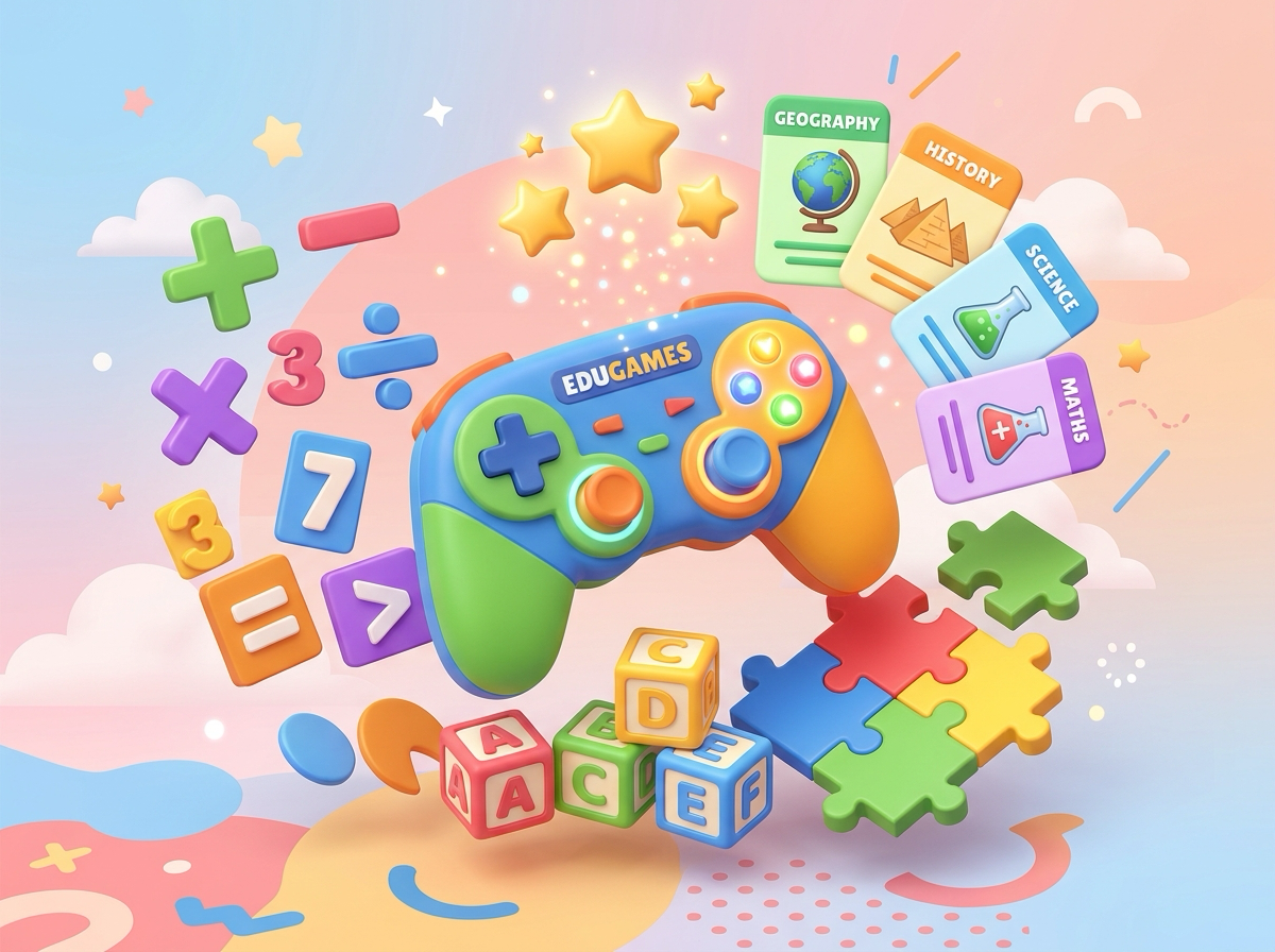 Educational games illustration