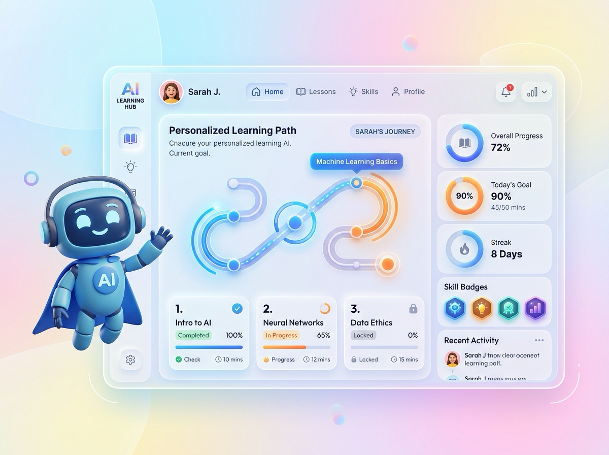 Personalized course generation illustration